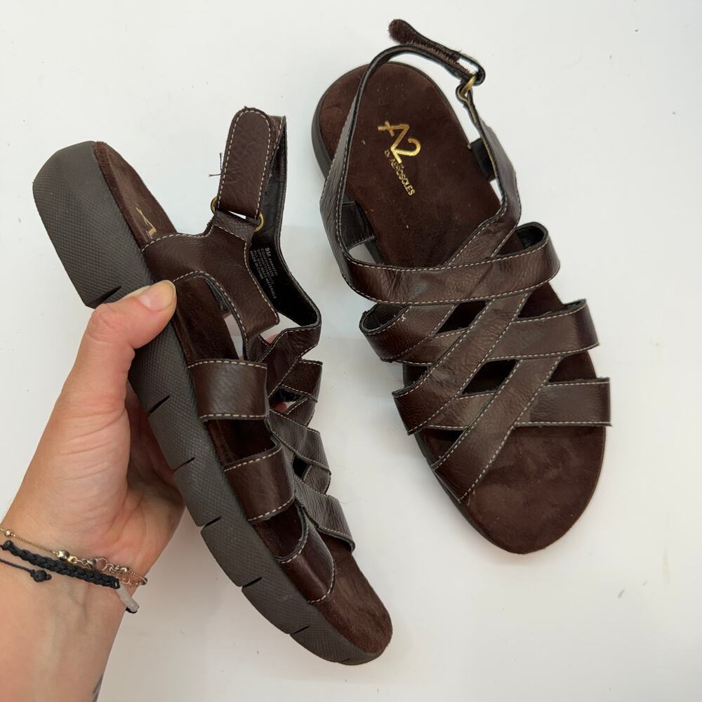 A2 by Aerosoles Brown Strappy Sandals 9